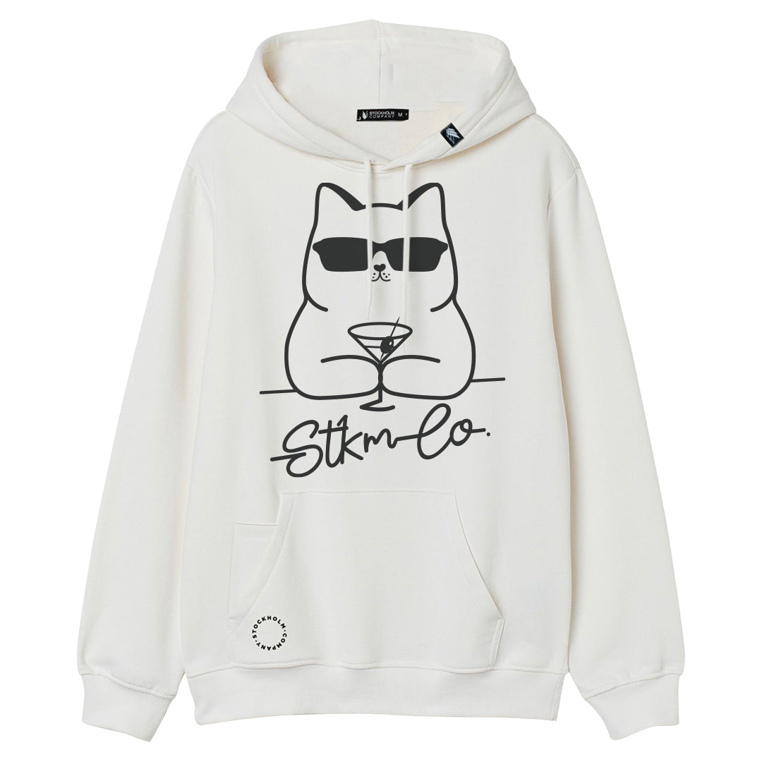 Martini cat - Sudadera con gorro - Stockholm Co. - Sudadera - stkm originals, sudadera, unisex