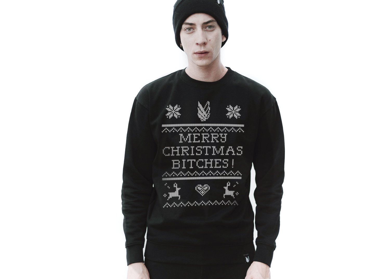 Feliz navidad btchs - Sudadera ugly sweater - Stockholm Co. - Sudadera - otros, sudadera, unisex