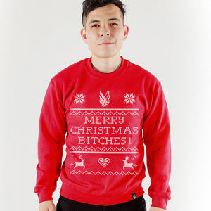 Feliz navidad btchs - Sudadera ugly sweater - Stockholm Co. - Sudadera - otros, sudadera, unisex