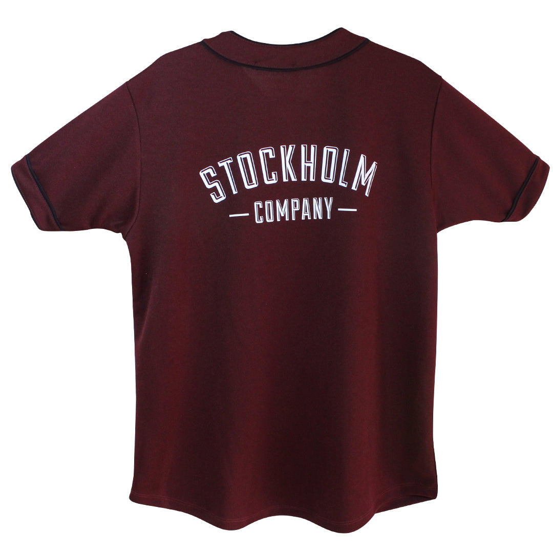 Stockholm team Camisa Jersey beisbolera Unisex Vino - Stockholm Co. - Camisa - Beisbolera, manga larga, stkm originals, unisex